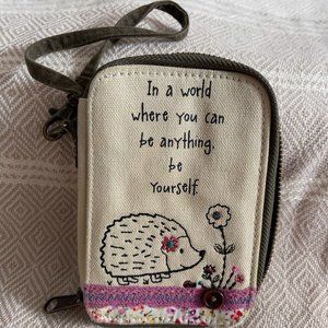 Natural life canvas wristlet